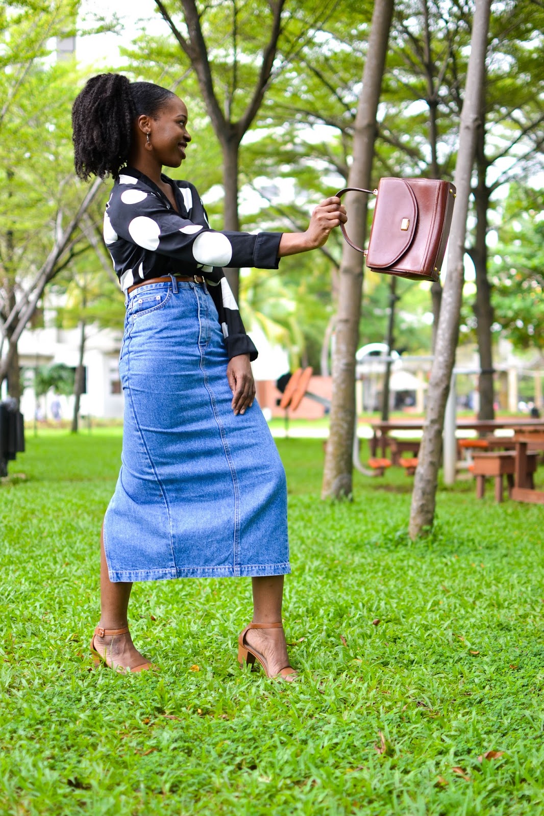 Midi skirt outfit sales quest